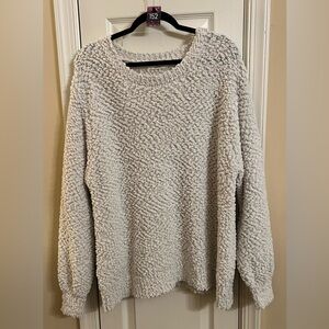 Zenana Outfitters Textured Cream Sweater